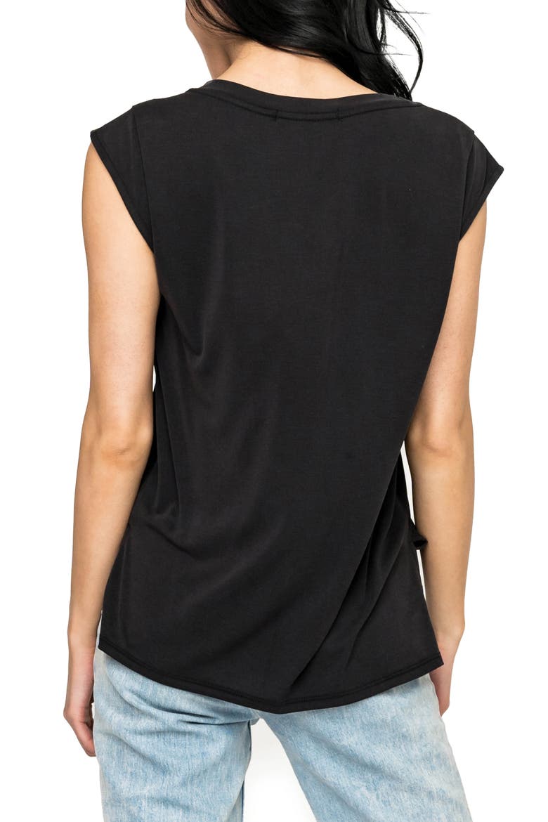 V-Neck T-shirt, Alternate, color, BLACK