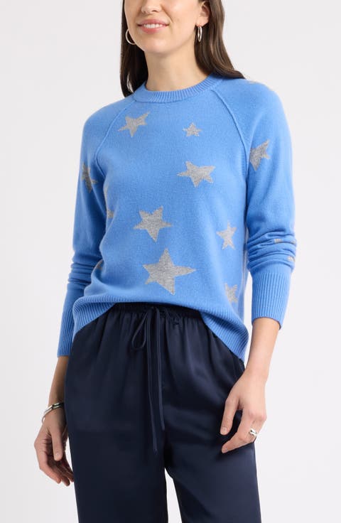 Wool & Cashmere Intarsia Crewneck Sweater