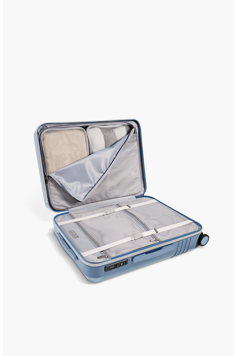 Large Carry-On Luggage, Alternate, color, Slate Gloss / White Trim