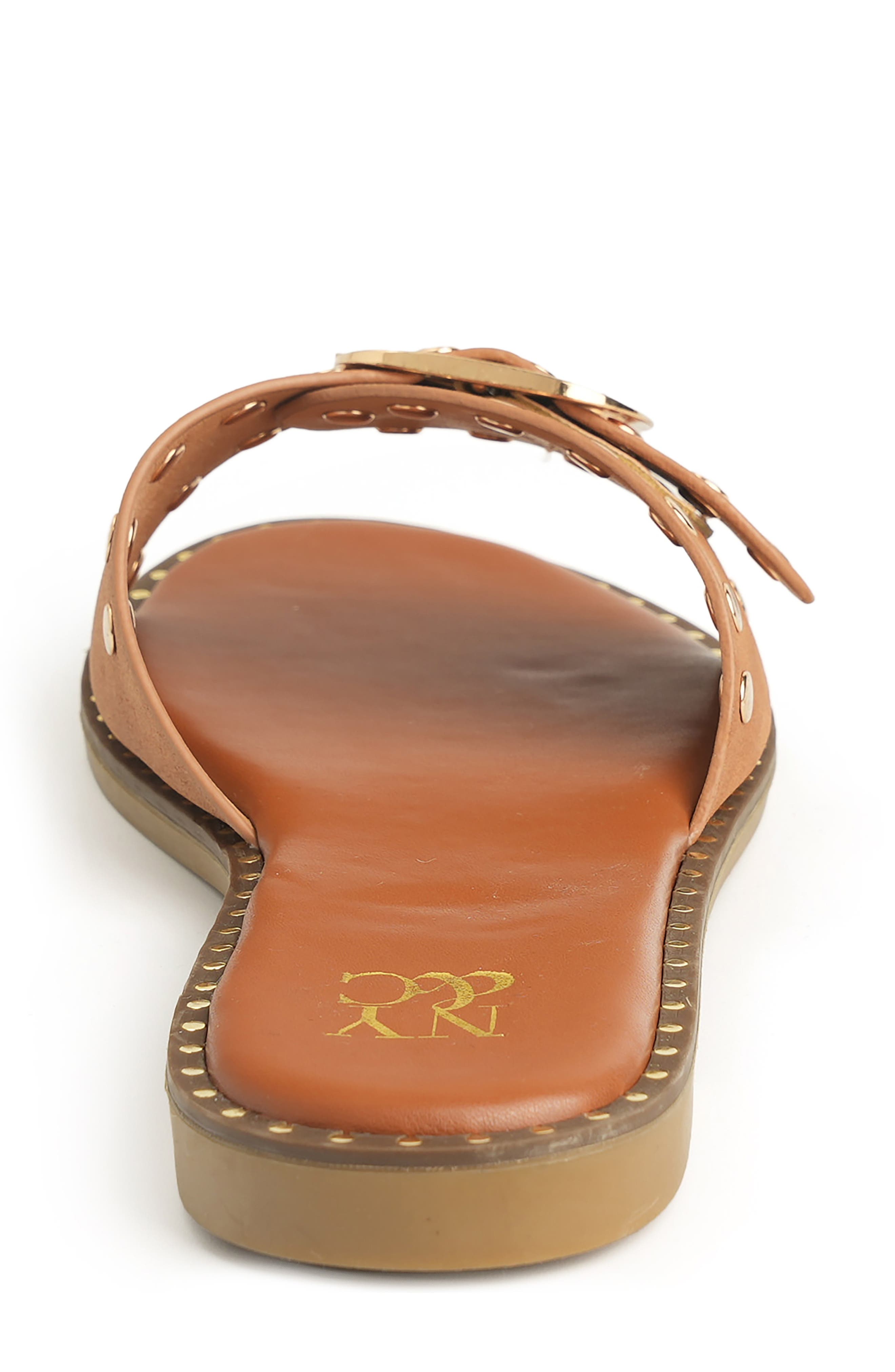 Westly Buckle Slide Sandal, Alternate, color, COGNAC