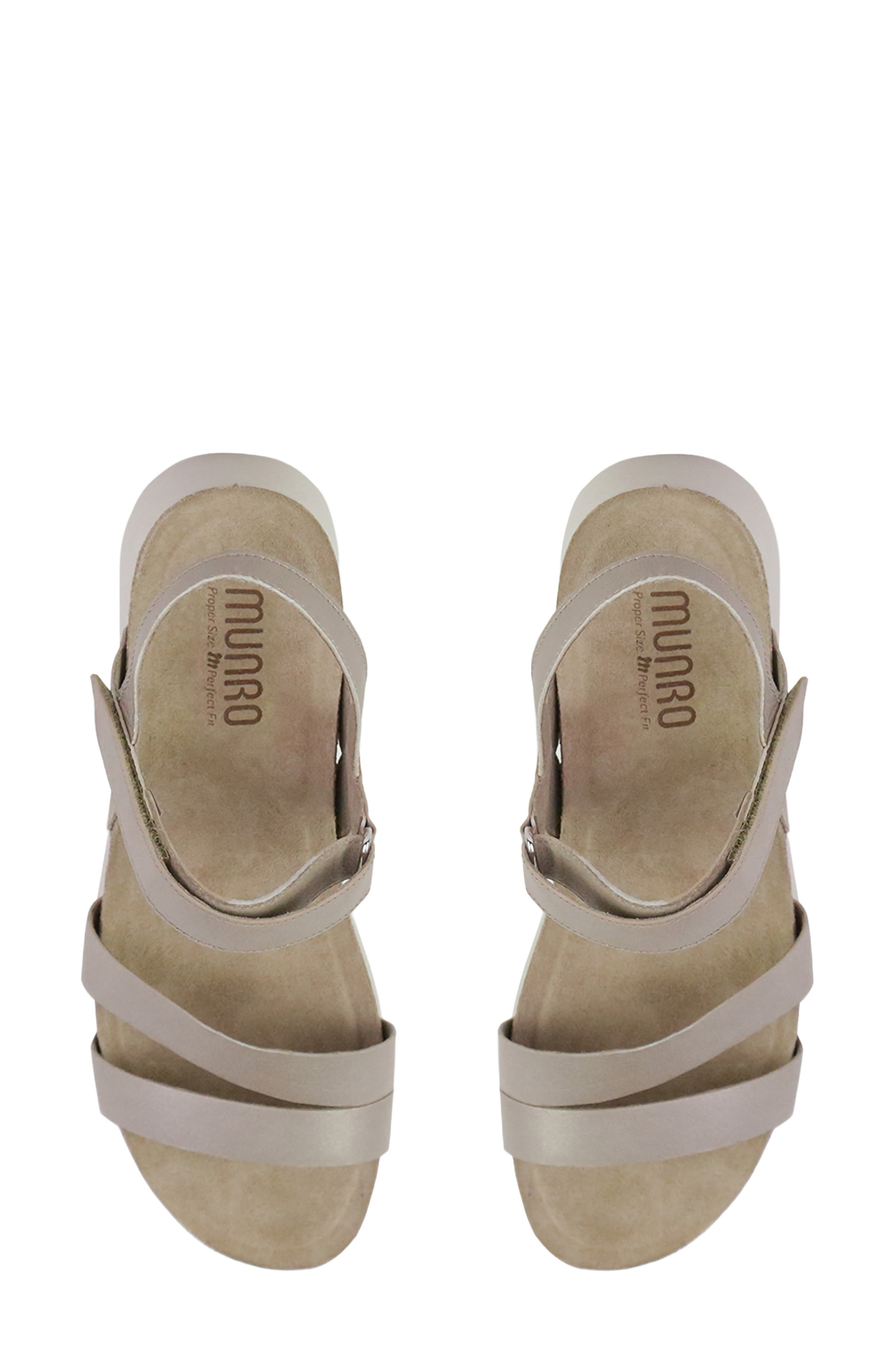 Munro Juniper Sandal, Alternate, color, Taupe Metallic