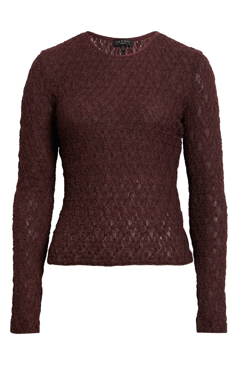rag & bone Ellie Lace Top, Alternate, color, Bord