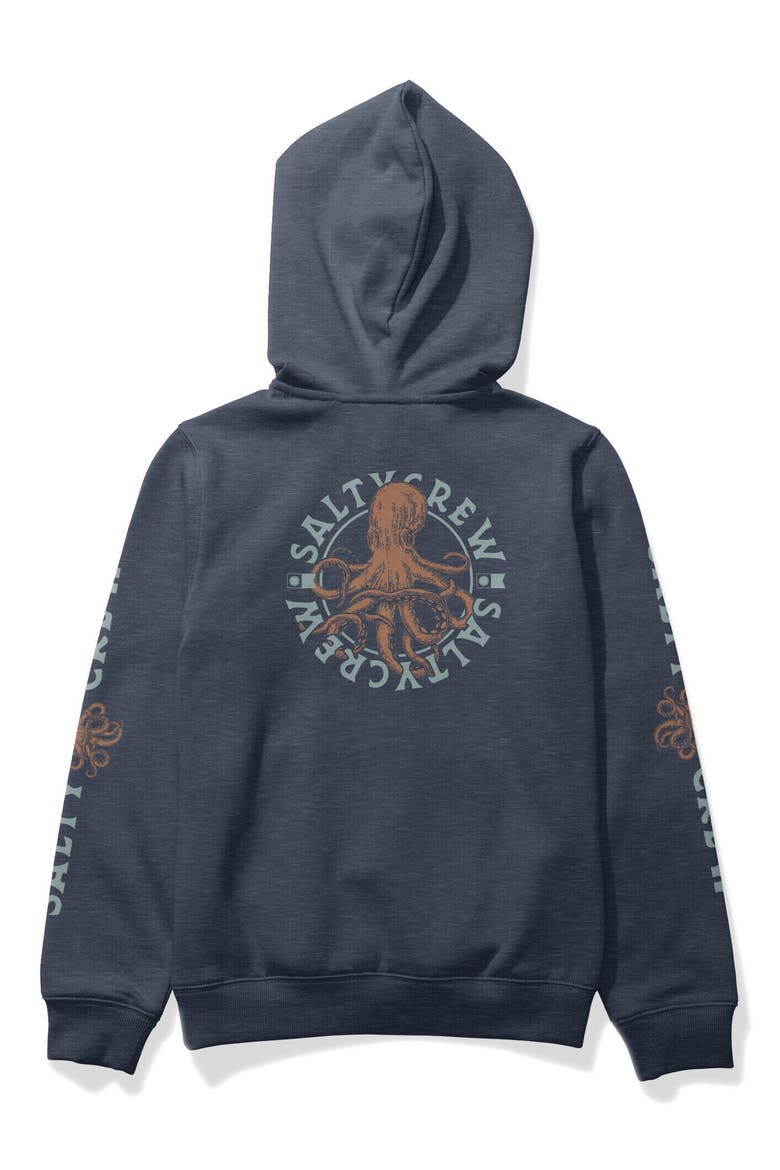Kids' Tentacles Cotton Blend Hoodie, Alternate, color, NAVY HEATHER