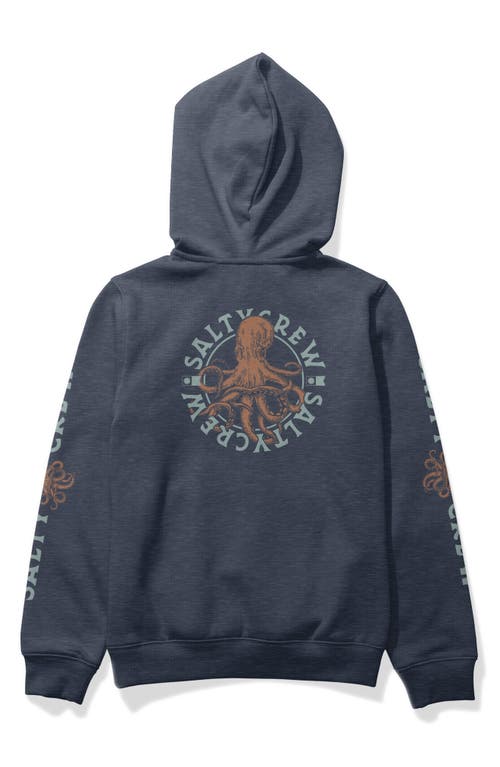 Salty Crew Kids' Tentacles Cotton Blend Hoodie In Blue