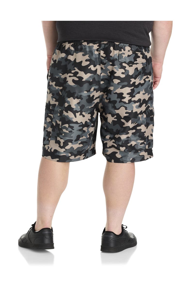 Reebok Big & Tall Performance Ripstop Camo Cargo Shorts, Alternate, color, Gritty Grey Camo