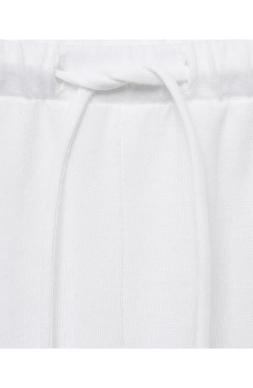 Mango Cotton Pajama Pants In White