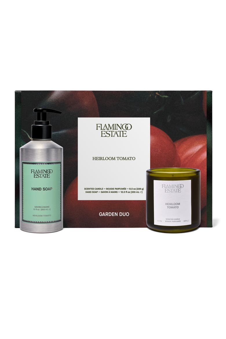 Heirloom Tomato Candle & Hand Soap Gift Set $122 Value, Main, color, HEIRLOOM TOMATO