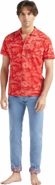 Vilebrequin Men's Printed Lightening Flower Cotton Polo