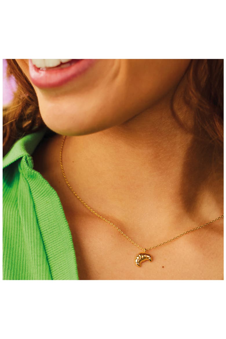 Croissant Necklace, Alternate, color, GOLD