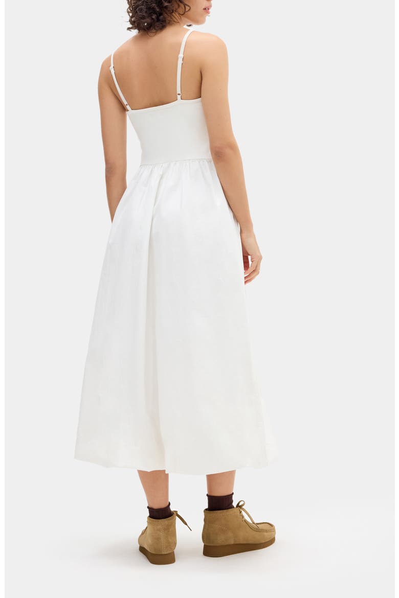 Eden Sleeveless Midi Dress, Alternate, color, WHITE