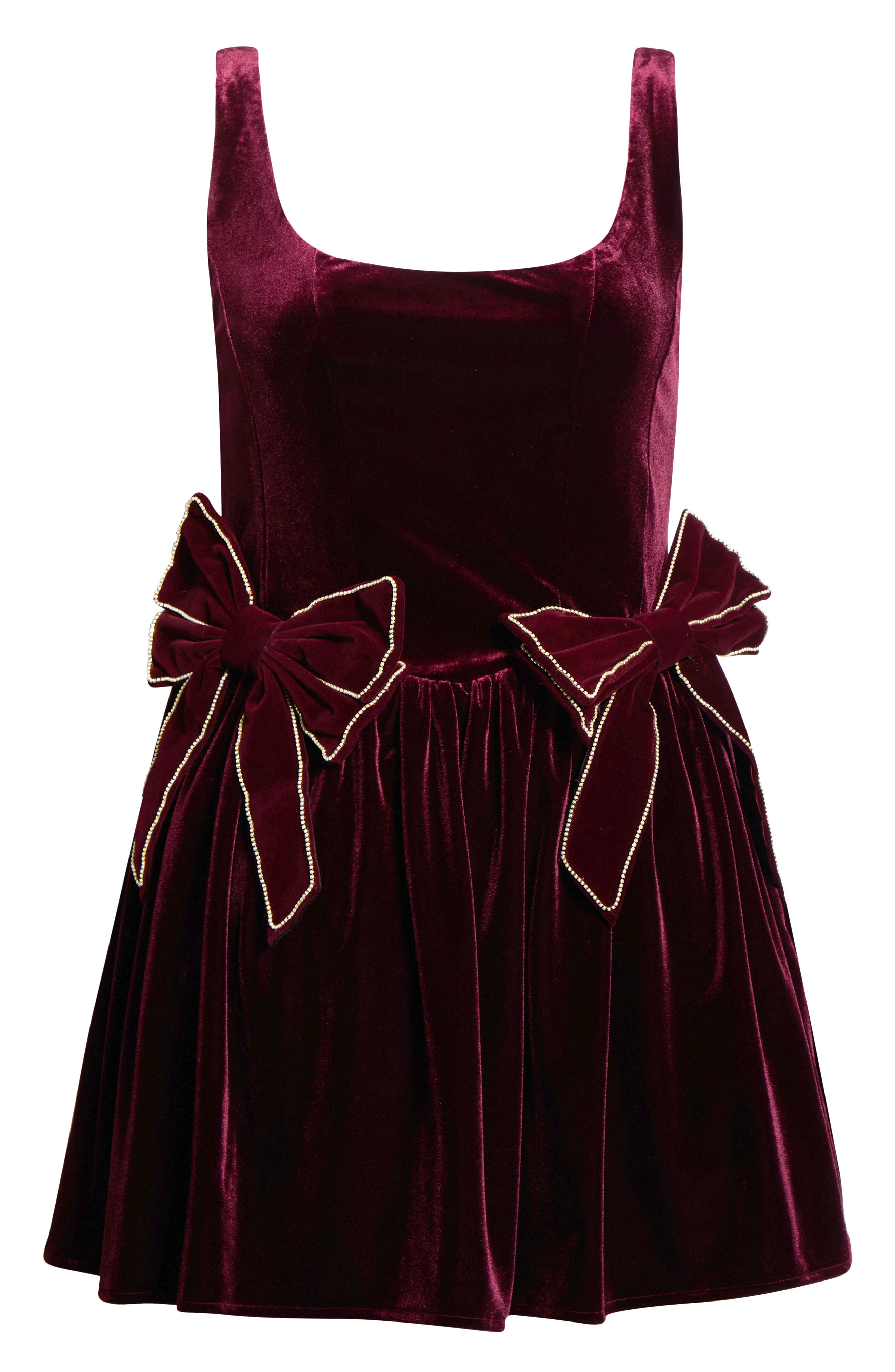 velvet fit and flare dress Jovani 47104 The trendy Velvet Dress Women V Neck