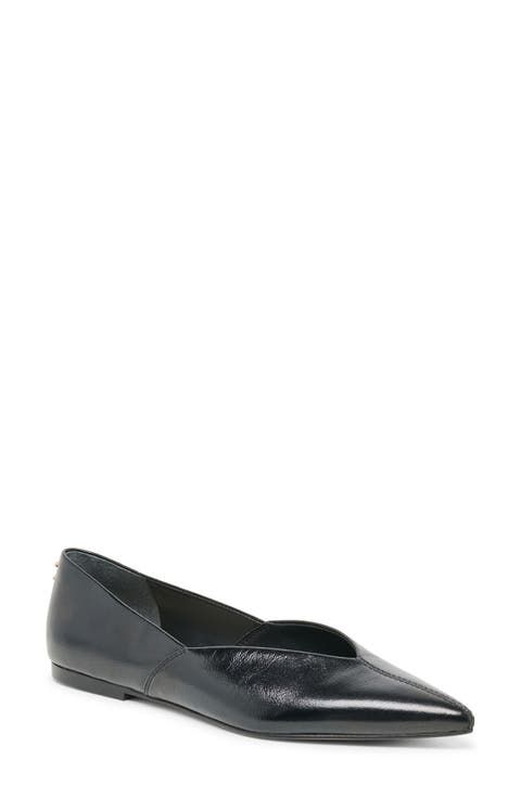 Gema Genuine Calf Hair Pointed Toe Flat