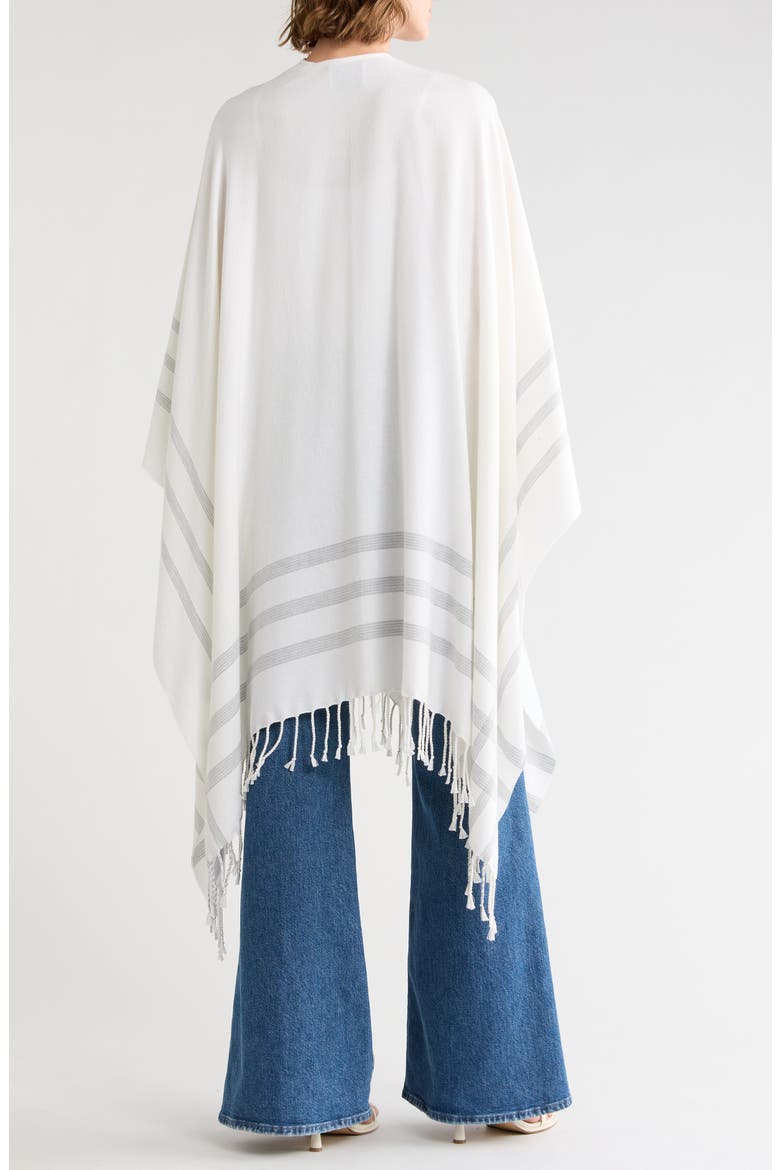Cotton & Cashmere Cape, Alternate, color, WHITE