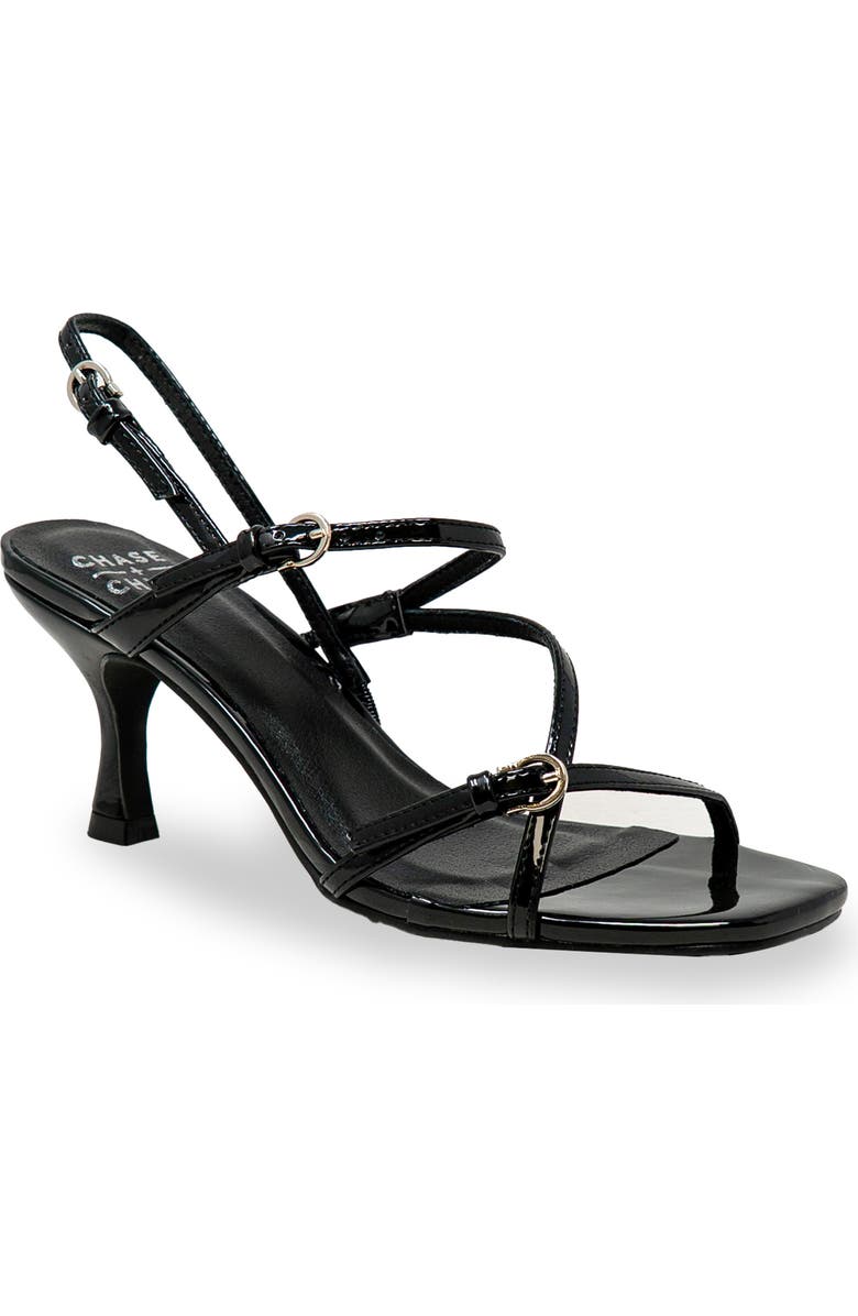 CHASE AND CHLOE Jabari Slingback Sandal, Main, color, Black Patent