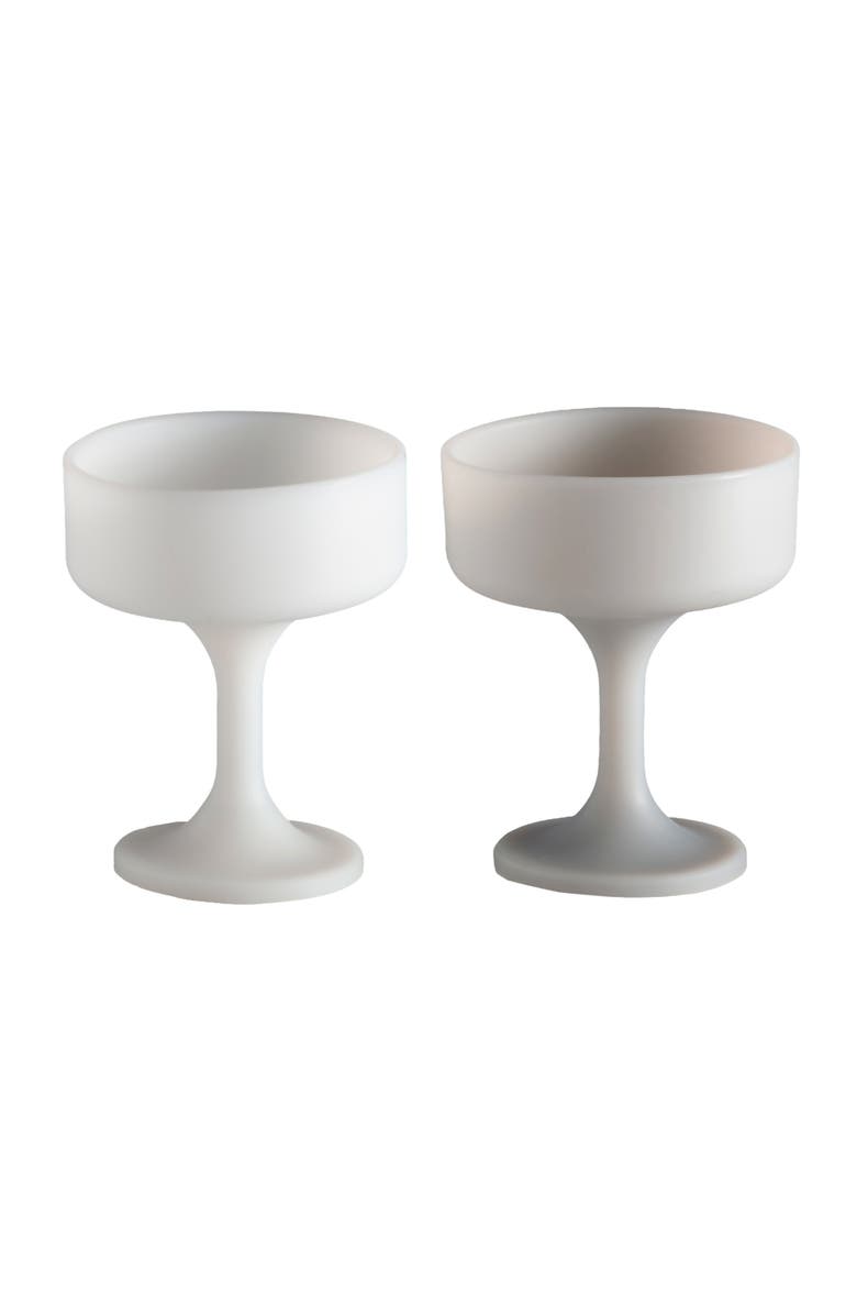 Porter Green Mecc | Unbreakable Cocktail Glasses, Alternate, color, Blanc + Dove