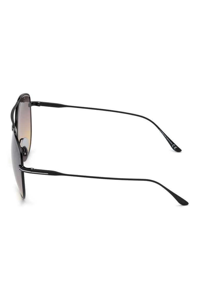 Milla 59mm Gradient Aviator Sunglasses, Alternate, color, BLACK SMOKE