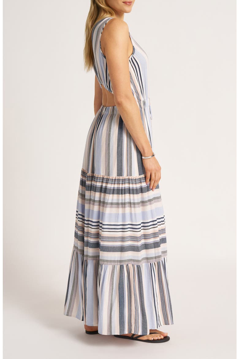 Stav Cutout Maxi Sundress, Alternate, color, NAVY-WHITE
