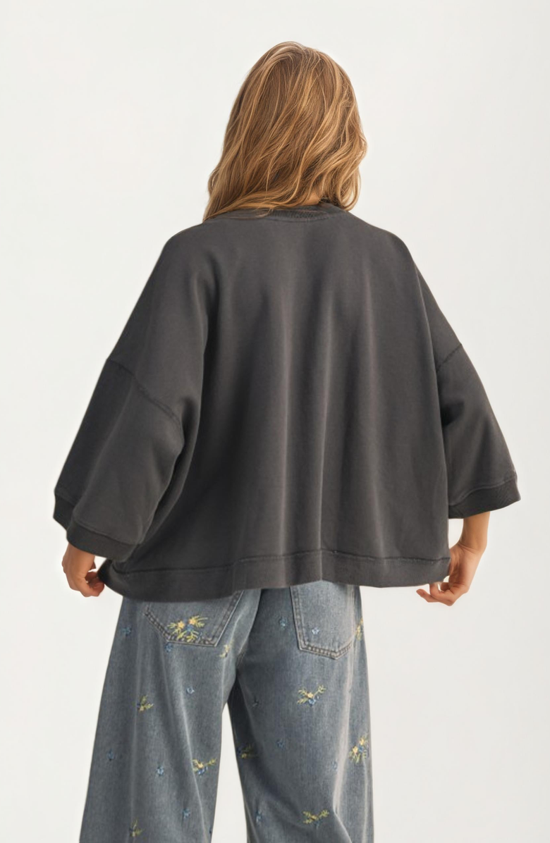 Knit and Lounge Relaxed Oversized Button-Up Shirt Jacket, Alternate, color, 