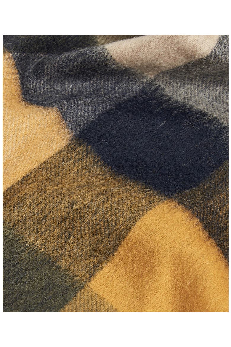 Tattersall Tartan Lambswool Fringe Scarf, Alternate, color, FOREST MIST
