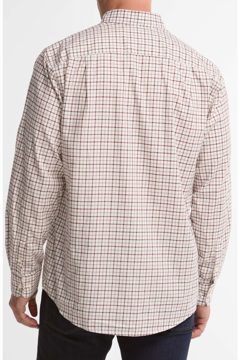 Preston Regular Fit Tattersall Button-Down Shirt, Alternate, color, DARK BORDEAUX
