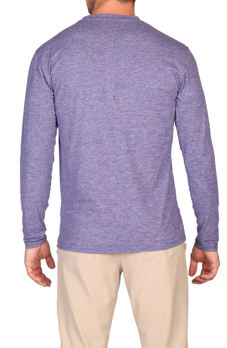 TailorByrd Brushed Mélange Long Sleeve Henley, Alternate, color, Oasis Blue