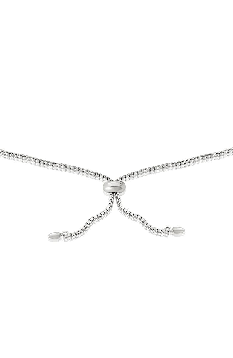 Hello Kitty Authentic Pave Hello Kitty Face Lariat Bracelet, Alternate, color, Silver