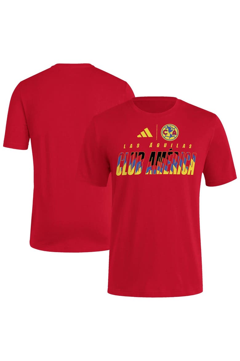 Men's adidas  Red Club America Leagues Cup T-Shirt, Main, color, Red
