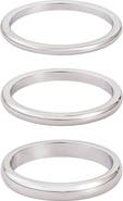 Adornia Set of 3 Stackable Band Rings