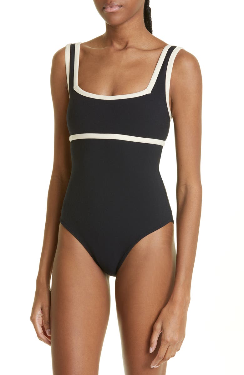 Lisa Marie Fernandez Sailor One-Piece Swimsuit, Alternate, color,
