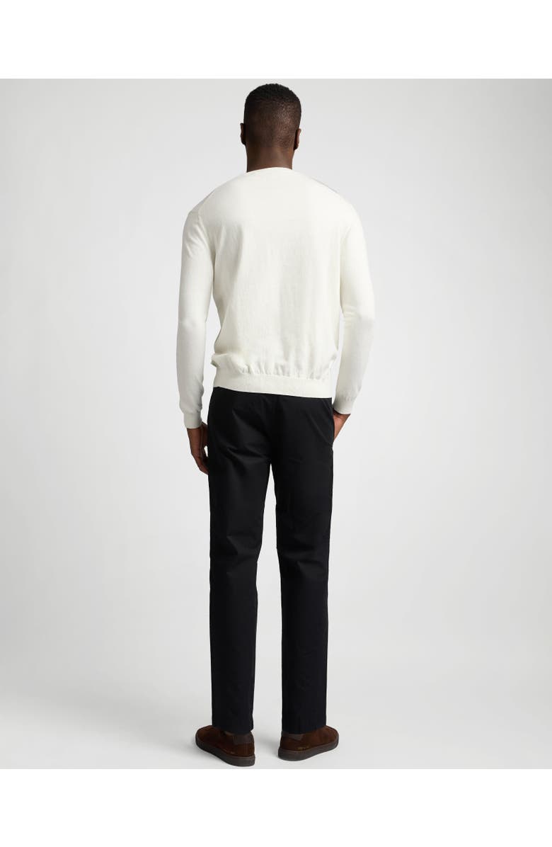 Onia Fine Cotton Knit Long Sleeve Crewneck Sweater, Alternate, color, Egret