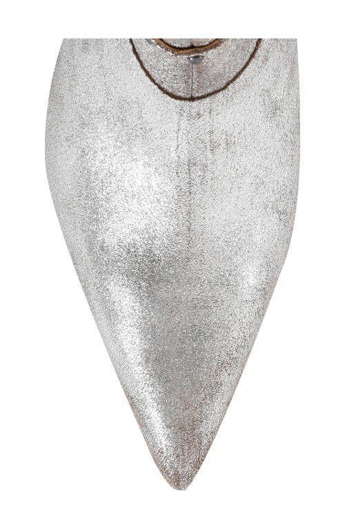 Seychelles Milan Pointed Toe Kitten Heel Bootie In Silver