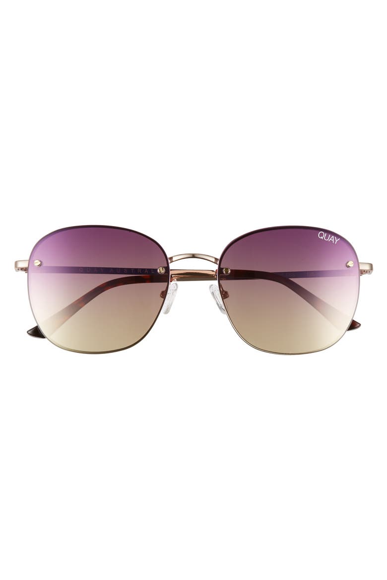 Jezabell Rimless 56mm Round Sunglasses, Alternate, color, ROSE/ PURPLE PINK YELLOW