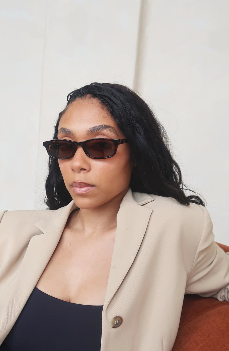 INDY Joey Square Polarized Sunglasses, Alternate, color, Brown