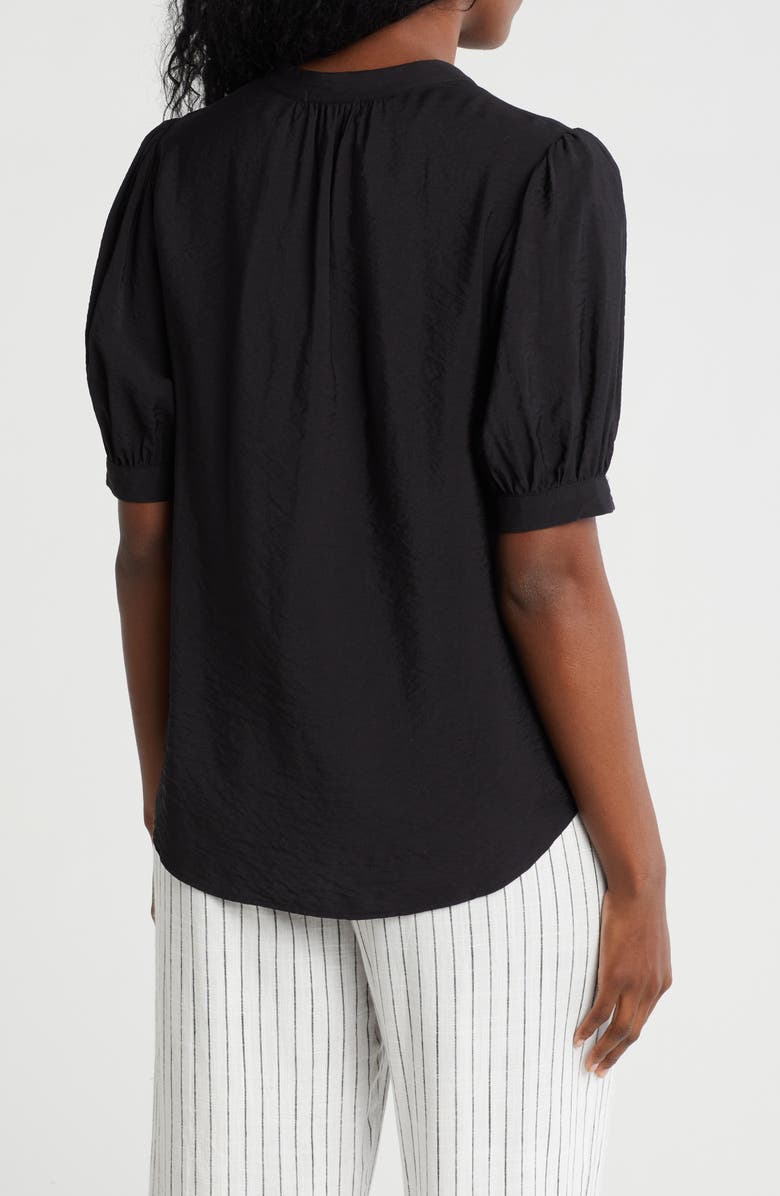 Pleione Textured Tunic Shirt, Alternate, color, Black