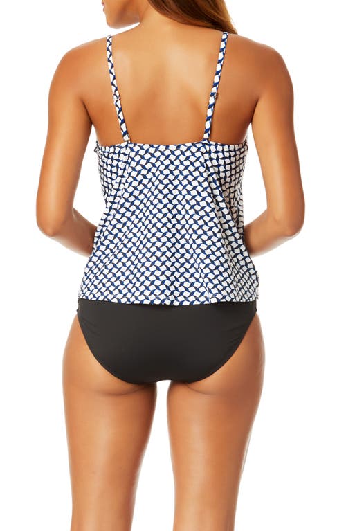 ANNE COLE ANNE COLE NEO GEO EASY TRIANGLE TANKINI TWO-PIECE SWIMSUIT