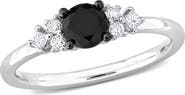 Julianna B. Black & White Diamond Seven-Stone Ring 14k