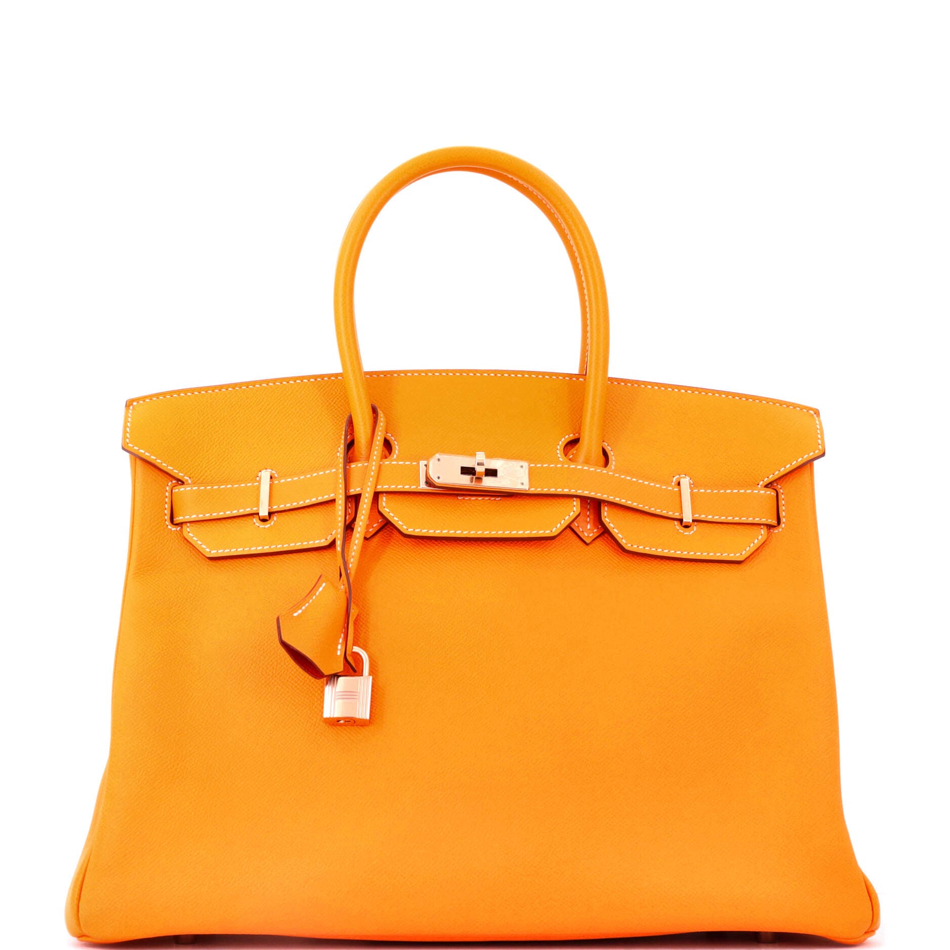 Candy Birkin Bag Epsom 35, Main, color, Candy-Jaune D'or/Potiron