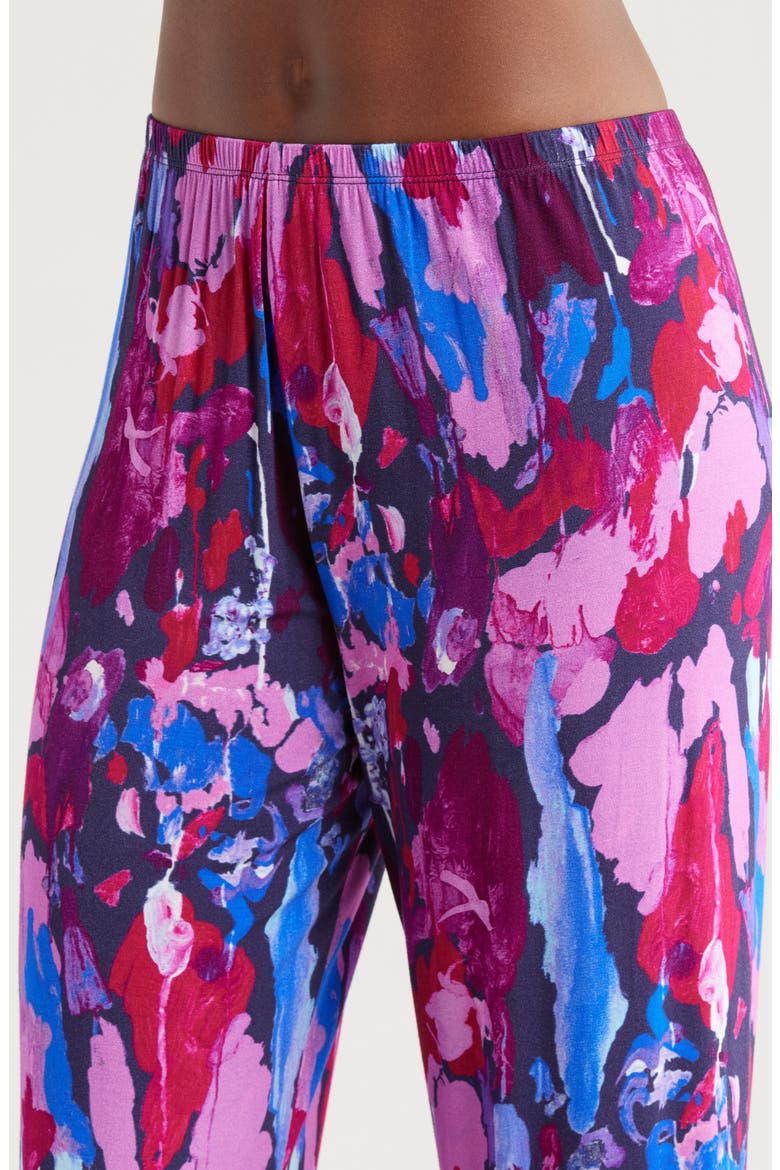 Sofia Print Crop Pajamas, Alternate, color, PAINT BURST MAGENTA