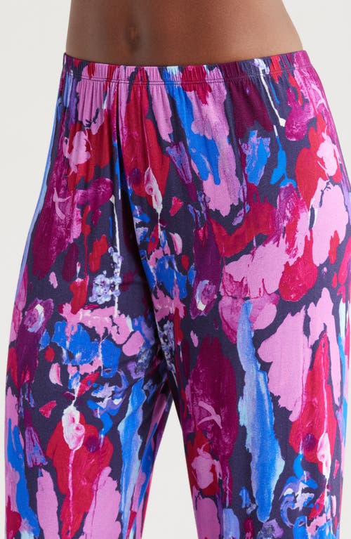 Alivia Sofia Print Pajamas In Paint Burst Magenta