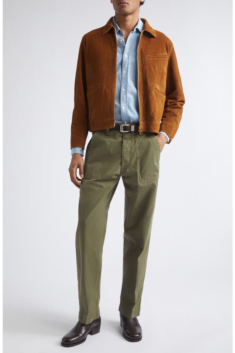 Cotton Twill Fatigue Trousers, Alternate, color, KHAKI