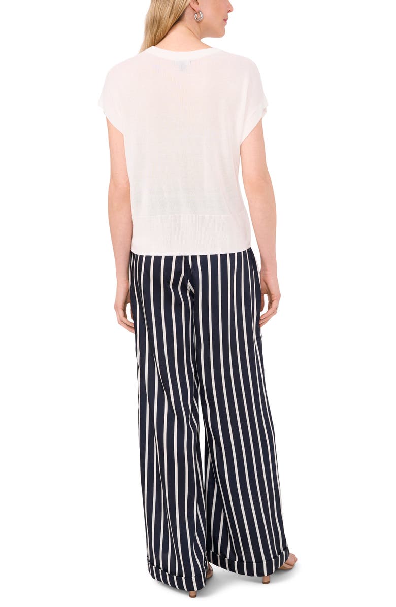 Halogen<sup>®</sup> Crewneck Rib Sweater Top, Alternate, color, New Ivory