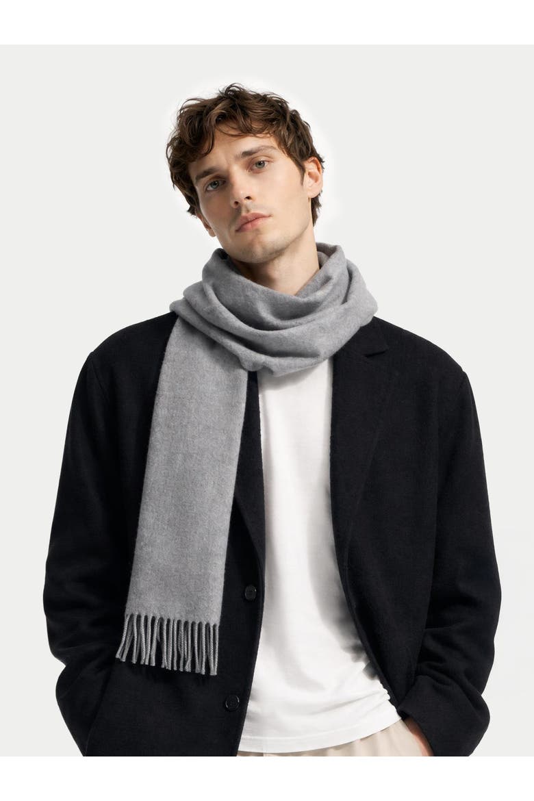 Cashmere Woven Scarf, Main, color, dim gray