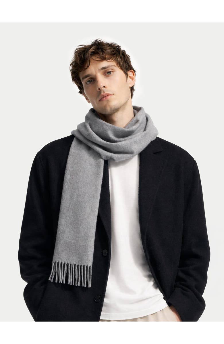 GOBI Mongolian Cashmere Cashmere Woven Scarf, Main, color, Dim Gray