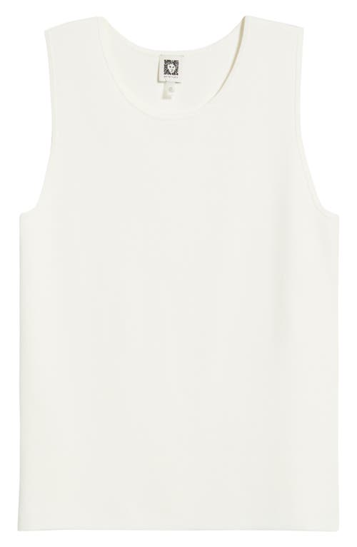 Anne Klein Sleeveless Knit Top In White