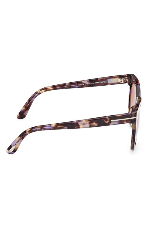 Tom Ford Moira 53mm Gradient Butterfly Sunglasses In Brown