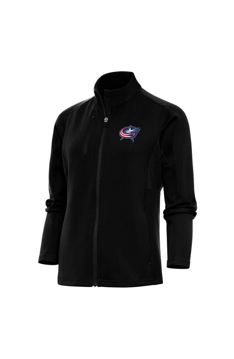ANTIGUA Women's Antigua Black Columbus Blue Jackets Special Edition 2.0 Generation Full-Zip Jacket, Main, color,