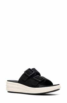 Clarks® Drift Faye Wedge Slide Sandal