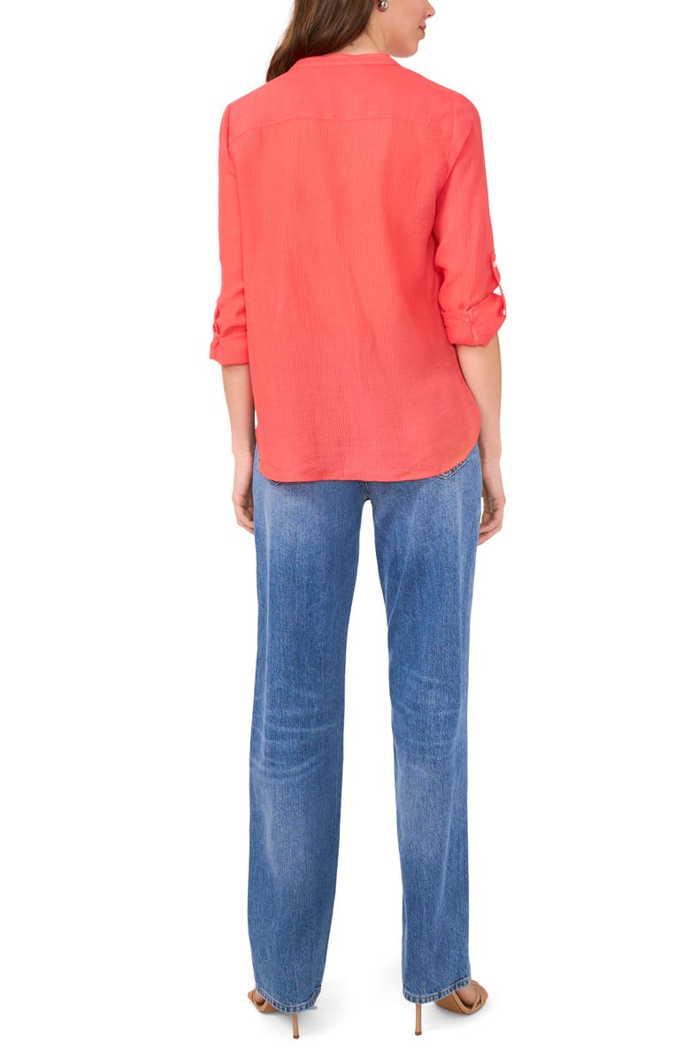 Halogen<sup>®</sup> Textured Utility Shirt, Alternate, color, Deep Sea Coral