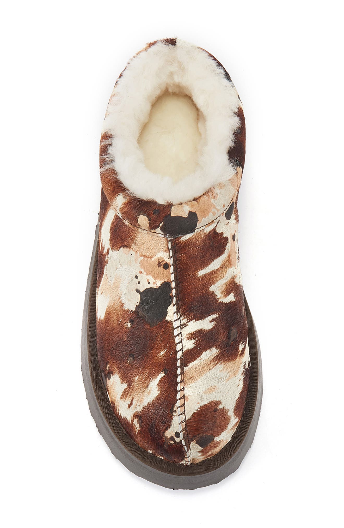 Australia Luxe Collective Cosy Genuine Shearling & Calf Hair Clog, Alternate, color, Splat