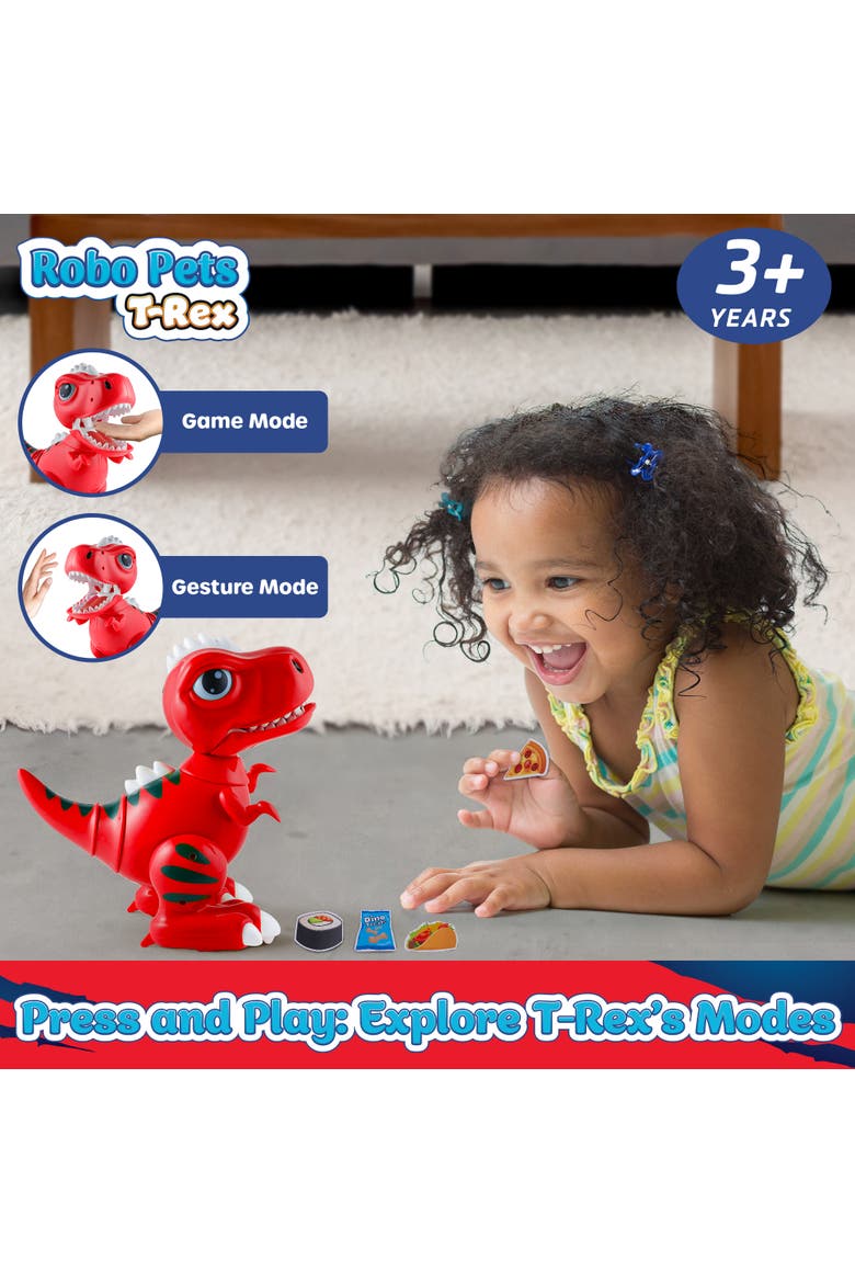 Robo Pets Dino - Red, Alternate, color, Red